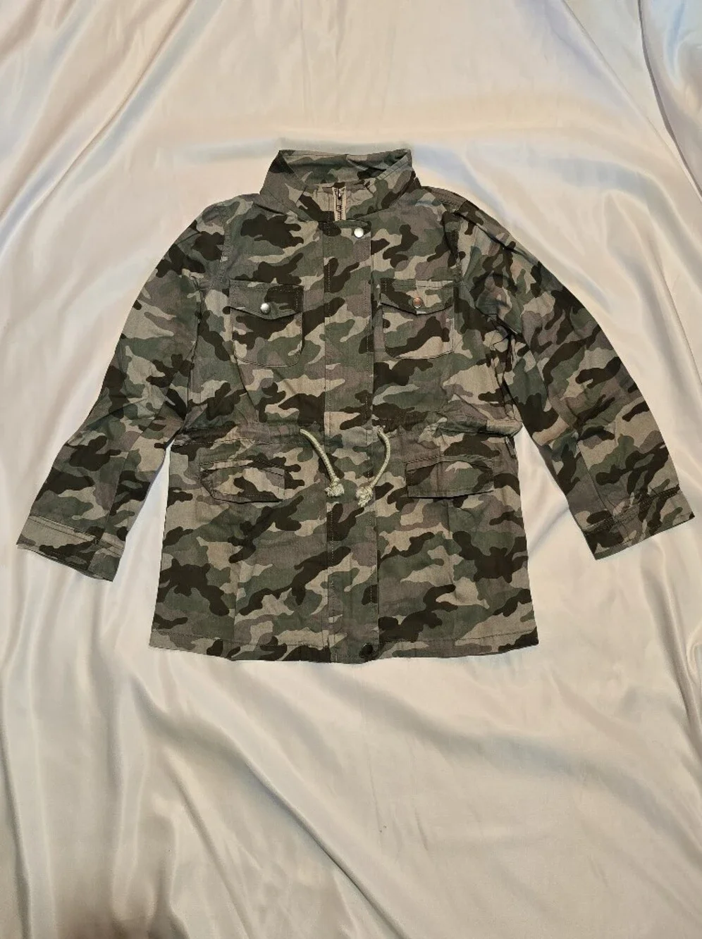 Hayden Girls Camouflage Utility Jacket - Green/Brown/Black Size Large